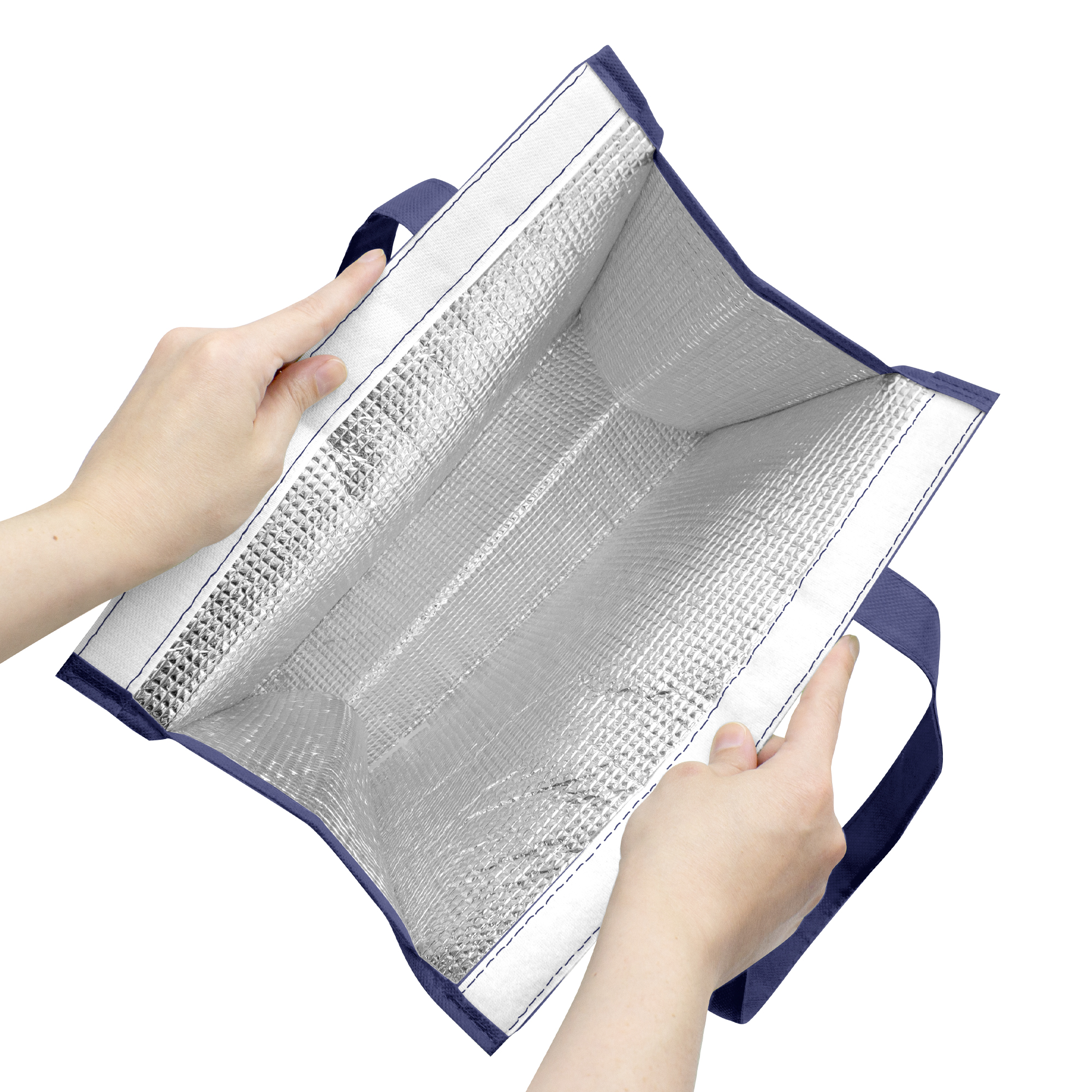 T-645 bolsa térmica alumi azul abierta